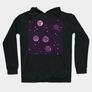 Pink moon pattern Hoodie